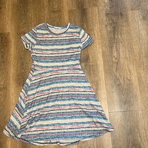 Multicolored Knit Works dress with jacket.